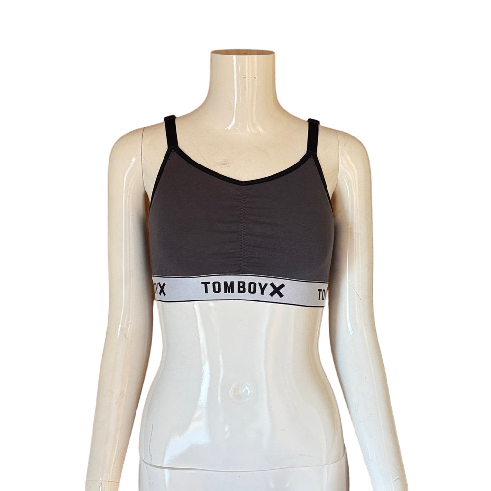 TomboyX Gray Scoop Bralette SIZE S
